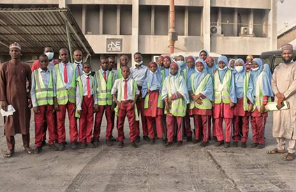 A trip to Lafarge Africa Plc. situated in Ashaka town, Gombe, organised the science department at NHIA